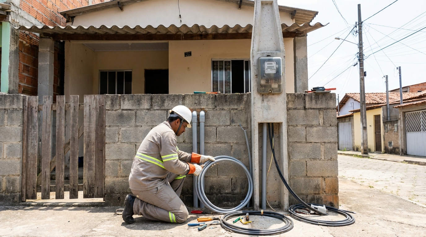 Instalação de Poste Padrão em Feira de Santana‑BA
